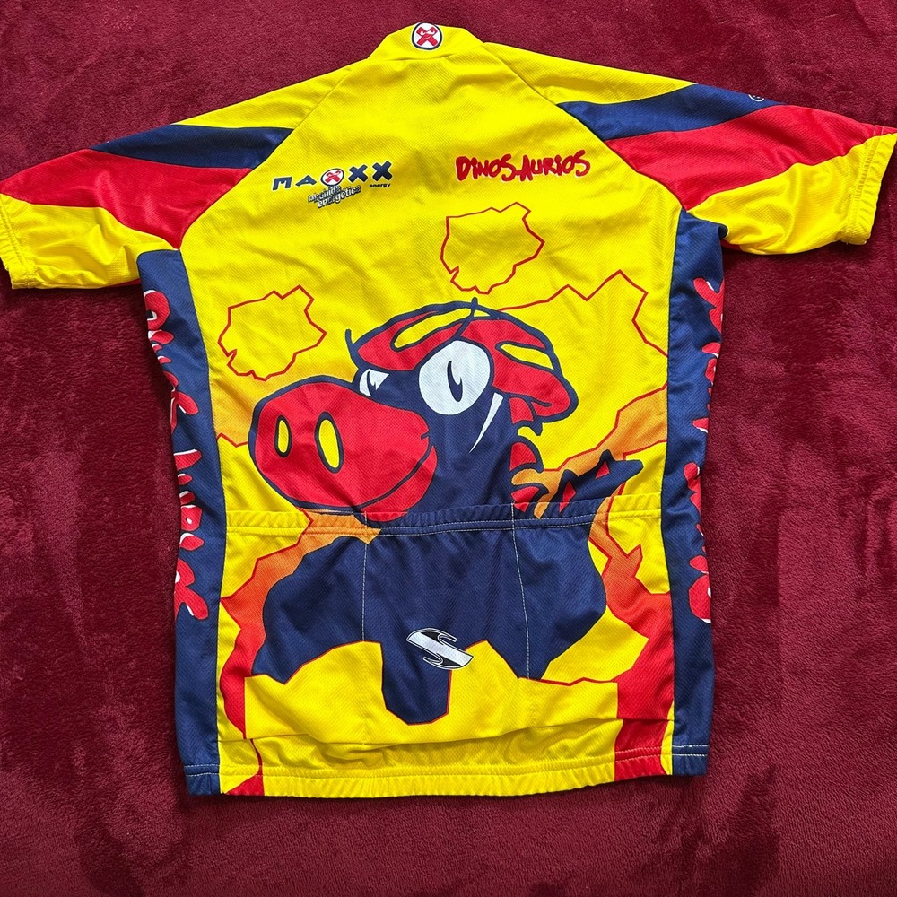 Suarez Dinos-Aurios Cycling Jersey Mens Small Yellow Maxxx Energy Quarter Zip - Picture 8 of 10